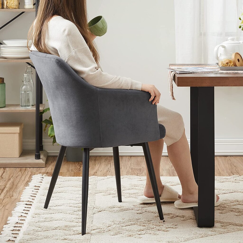 Valgomojo kėdė Songmics SHPME335, pilka kaina ir informacija | Virtuvės ir valgomojo kėdės | pigu.lt