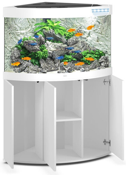 Akvariumas Juwel, Trigon LED 190l. Kampinis, Baltas kaina ir informacija | Akvariumai ir jų įranga | pigu.lt