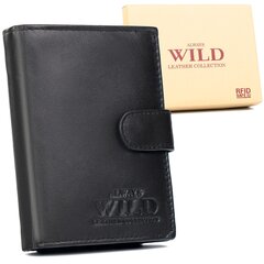 Piniginė vyrams Wild N4L-P-SCR - Juoda kaina ir informacija | Vyriškos piniginės, kortelių dėklai | pigu.lt