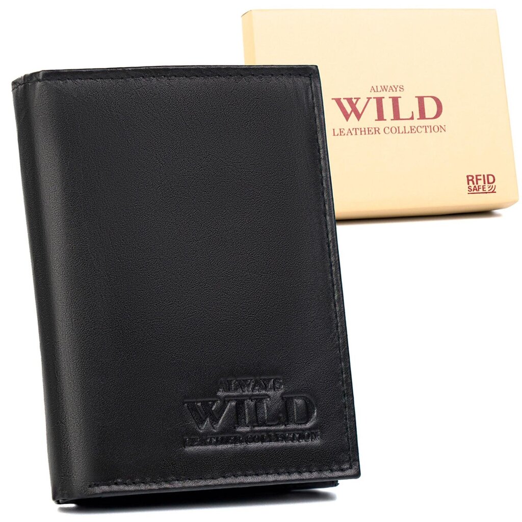 Piniginė vyrams Wild N4-P-SCR - Juoda kaina ir informacija | Vyriškos piniginės, kortelių dėklai | pigu.lt
