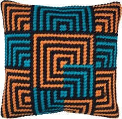 Набор для вышивания чехла на подушку Needleart World Blue and Gold Bargello, 22x22 цена и информация | Принадлежности для вышивания | pigu.lt