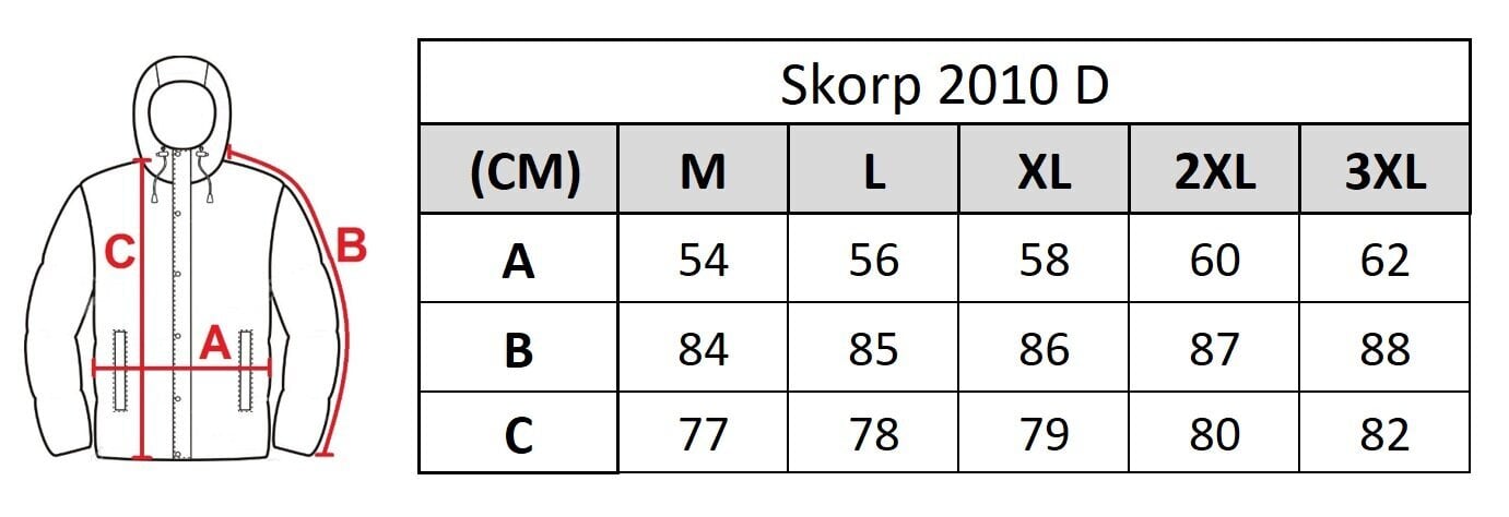 Striukė vyrams Skorp 2010D, mėlyna kaina ir informacija | Vyriškos striukės | pigu.lt