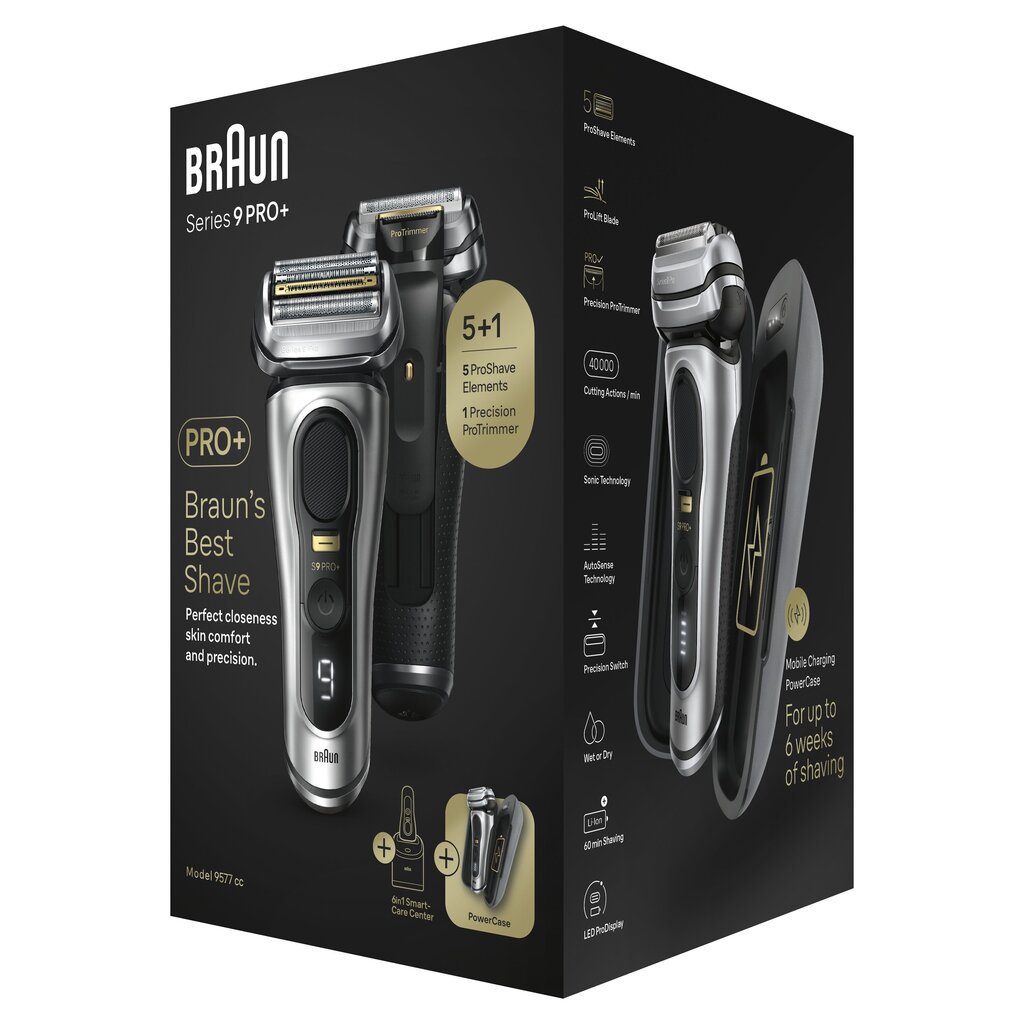 Braun Series 9 PRO+ 9577CC цена и информация | Barzdaskutės | pigu.lt