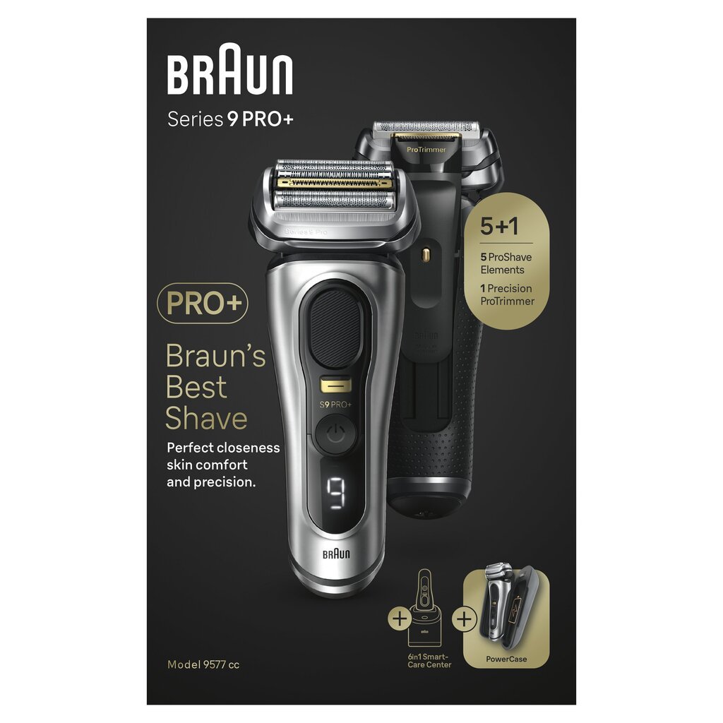 Braun Series 9 PRO+ 9577CC цена и информация | Barzdaskutės | pigu.lt