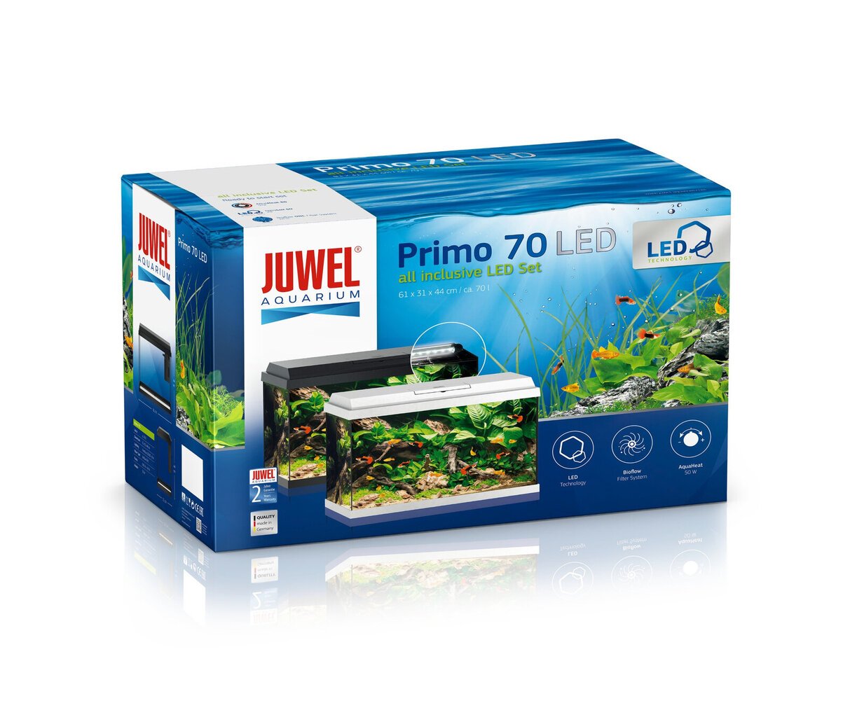 Akvariumo komplektas, Juwel Primo LED 70l., Baltas kaina ir informacija | Akvariumai ir jų įranga | pigu.lt