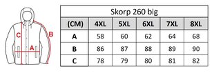 Куртка мужская Skorp 260 big, черная цена и информация | Мужские куртки | pigu.lt