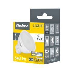 Rebel LED lempa 6W MR16 3000K 12V kaina ir informacija | Žibintuvėliai, prožektoriai | pigu.lt