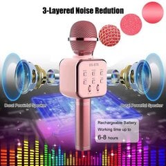 Karaoke bluetooth mikrofonas - rose gold kaina ir informacija | Mikrofonai | pigu.lt