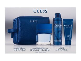 Комплект для мужчин Guess Seductive Blue EDT 100мл + гель для душа 100 мл + дезодорант 226 мл + косметичка цена и информация | Мужские духи | pigu.lt