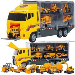 Žaislinis sunkvežimis su statybinėmis transporto priemonėmis Kruzzel kaina ir informacija | Žaislai berniukams | pigu.lt