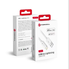 Forcell USB A - Lightning, 1m kaina ir informacija | Laidai telefonams | pigu.lt