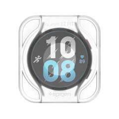 TEMPERED GLASS Spigen GLAS.TR "EZ-FIT" 2-PACK GALAXY Watch 6 (40 MM) CLEAR цена и информация | Аксессуары для смарт-часов и браслетов | pigu.lt