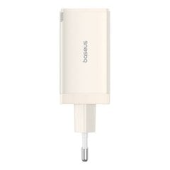 Wall charger Baseus GaN5 2x USB-C + USB, 65W + cable 1m (white) цена и информация | Зарядные устройства для телефонов | pigu.lt