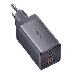 Wall charger Baseus GaN5 2x USB-C + USB, 65W + cable 1m (white) цена и информация | Зарядные устройства для телефонов | pigu.lt