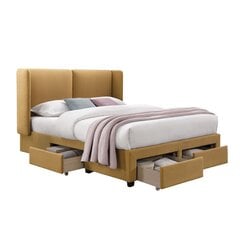 Кровать SUGI с матрасом HARMONY TOP 160x200см, желтый цена и информация | Кровати | pigu.lt