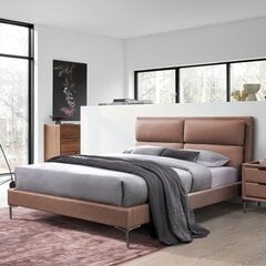 Кровать ЛЕНА 160х200см, коньячный коричневый цена и информация | Кровати | pigu.lt