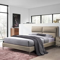 Кровать ЛЕНА с матрасом HARMONY DUO 160x200 см, бежевый цена и информация | Кровати | pigu.lt