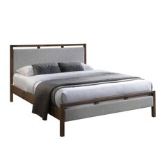 Кровать ВОКСИ с матрасом HARMONY DELUX 160x200см, серый цена и информация | Кровати | pigu.lt