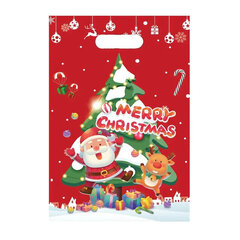 Рождественские бумажные подарочные пакеты, 10 шт., красные/белые/зеленые цена и информация | Товары для упаковки подарков | pigu.lt