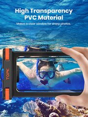 Чехол для телефона Topk Waterproof, черный цена и информация | Чехлы для телефонов | pigu.lt