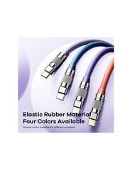 REMAX Wefon serijos elastinis kabelis su apšvietimu RC-C052 (USB - Type C), tamsiai pilkas kaina ir informacija | Laidai telefonams | pigu.lt