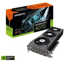 Gigabyte GeForce RTX 4070 Eagle OC V2 12G (N4070EAGLEOCV2-12GD) kaina ir informacija | Vaizdo plokštės (GPU) | pigu.lt