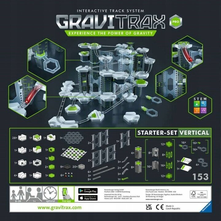 Konstruktorius Ravensburger Gravitrax Pro Starter Kit 268320, 153 d. kaina ir informacija | Konstruktoriai ir kaladėlės | pigu.lt