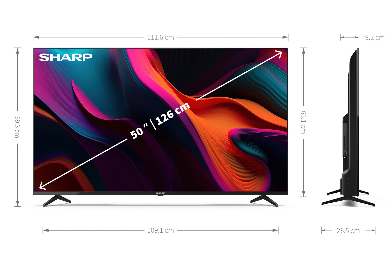Sharp 50GL4260E kaina ir informacija | Televizoriai | pigu.lt