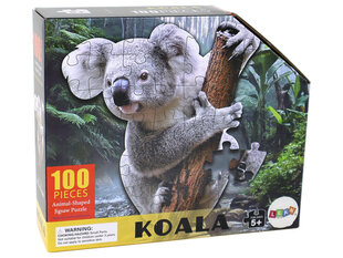 Dėlionė LenaToys Koala ant medžio, 100 d. цена и информация | Пазлы | pigu.lt