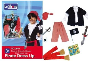 Karnavalinis pirato kostiumas su priedais kaina ir informacija | Karnavaliniai kostiumai | pigu.lt