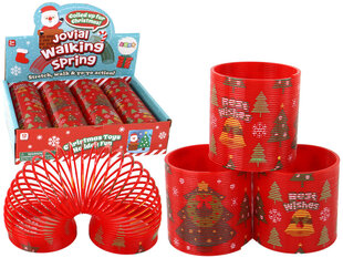 Kalėdinė spyruoklė Lean Toys, raudona kaina ir informacija | Lavinamieji žaislai | pigu.lt