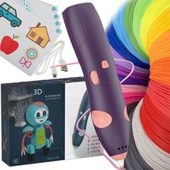 3D rašiklis, violetinės spalvos цена и информация | Смарттехника и аксессуары | pigu.lt