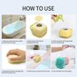2in1 silikoninis vonios masažinis šepetėlis, 1 vnt. kaina ir informacija | Dušo želė, aliejai | pigu.lt