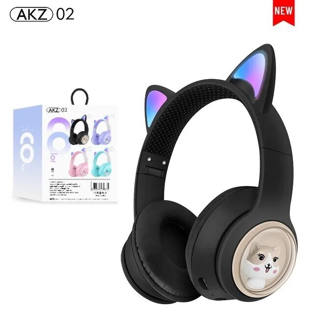 Headphones With Cat Ears kaina ir informacija | Ausinės | pigu.lt