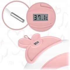 Sulankstoma kūdikių vonelė su termometru 728200, rožinė kaina ir informacija | Maudynių priemonės | pigu.lt