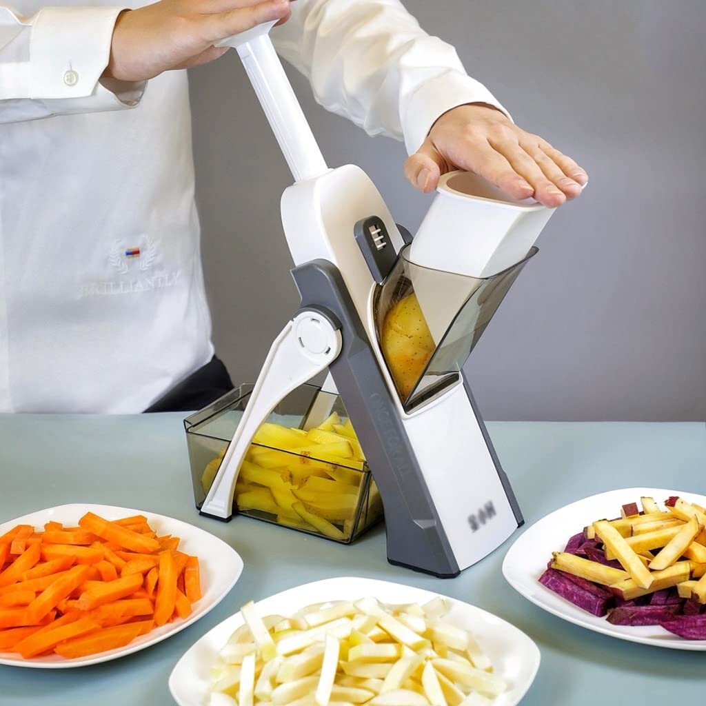 Daugiafunkcinis daržovių pjaustytuvas, baltas kaina ir informacija | Virtuvės įrankiai | pigu.lt
