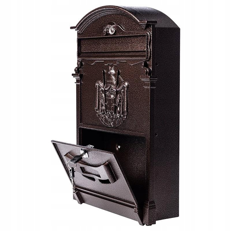 Pašto dėžutė PSG, 41,2x25,3 cm, ruda цена и информация | Pašto dėžutės, namo numeriai | pigu.lt