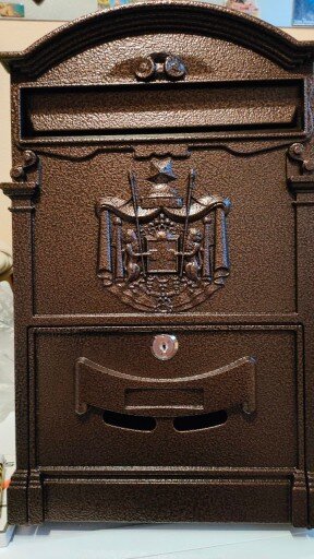 Pašto dėžutė PSG, 41,2x25,3 cm, ruda kaina ir informacija | Pašto dėžutės, namo numeriai | pigu.lt