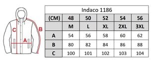 Striukė vyrams Indaco 1186, juoda kaina ir informacija | Vyriškos striukės | pigu.lt