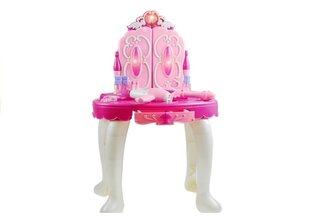 Vaikiškas tualetinis staliukas su priedais Lean Toys, 1452, rožinis, 10 d. цена и информация | Игрушки для девочек | pigu.lt