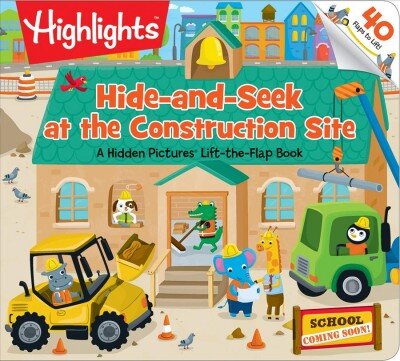 Hideâ€“andâ€“Seek at the Construction Site: A Hidden PicturesÂ® Lift-the-Flap book цена и информация | Knygos mažiesiems | pigu.lt