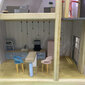 Medinis lėlių namas su baldais, rožinis kaina ir informacija | Žaislai mergaitėms | pigu.lt