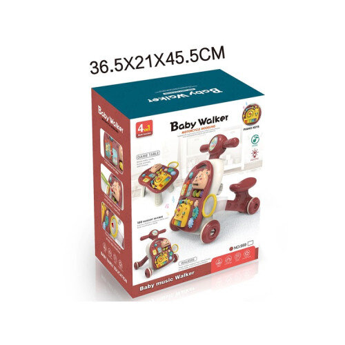 Edukacinis stumdukas - stalas 4in1, brown kaina ir informacija | Žaislai kūdikiams | pigu.lt