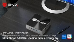 Mini PC BMAX B8 Pro Intel Core i7-1255U, твердотельный накопитель DDR4 24 ГБ, 1 ТБ цена и информация | Stacionarūs kompiuteriai | pigu.lt