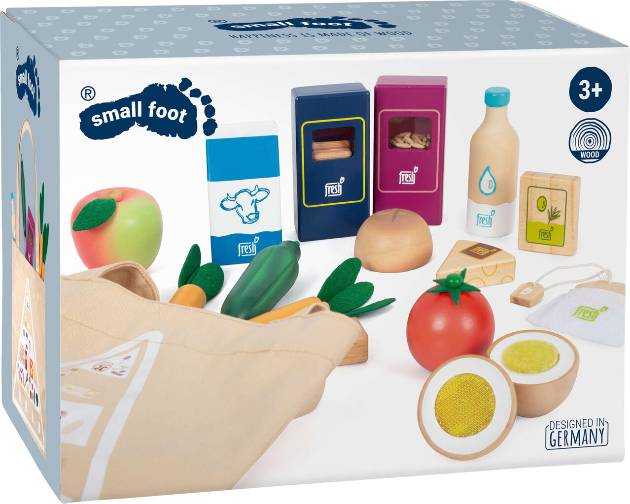 Medinis žaislinis maistas su krepšiu Small Foot, 16 d. kaina ir informacija | Žaislai mergaitėms | pigu.lt