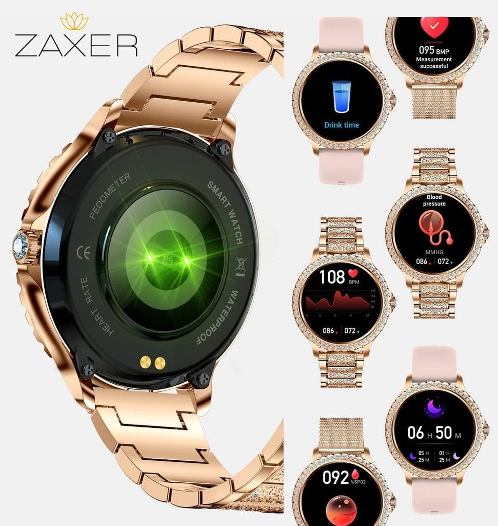 ZAXER Smartwatch ZI58 auksinis kaina ir informacija | Išmanieji laikrodžiai (smartwatch) | pigu.lt