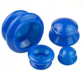 Vakuuminiai burbulai Hikey, 4 vnt, mėlyni kaina ir informacija | Masažo reikmenys | pigu.lt