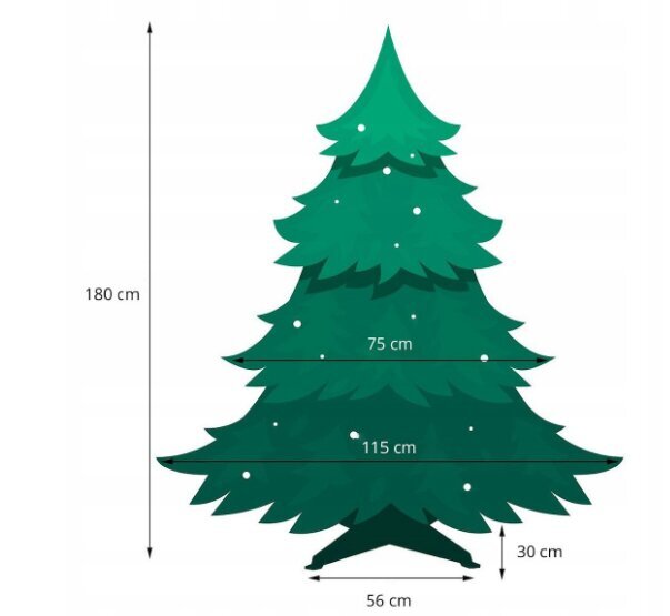 Dirbtinė eglutė Springos, 180cm kaina ir informacija | Eglutės, vainikai, stovai | pigu.lt