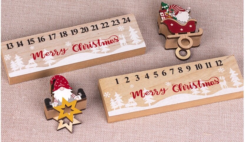 Medinis advento kalendorius Merry Christmas RF-322 kaina ir informacija | Kalėdinės dekoracijos | pigu.lt