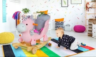 Interaktyvus fotelis - sūpuoklė su ratukais Kidsee, rožinis цена и информация | Игрушки для малышей | pigu.lt